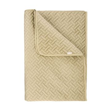 Gelbe Sand-Tagesdecke Audrey, 100 % Polyester