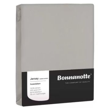 Bonnanotte Double Jersey hoeslaken - Licht Grijs